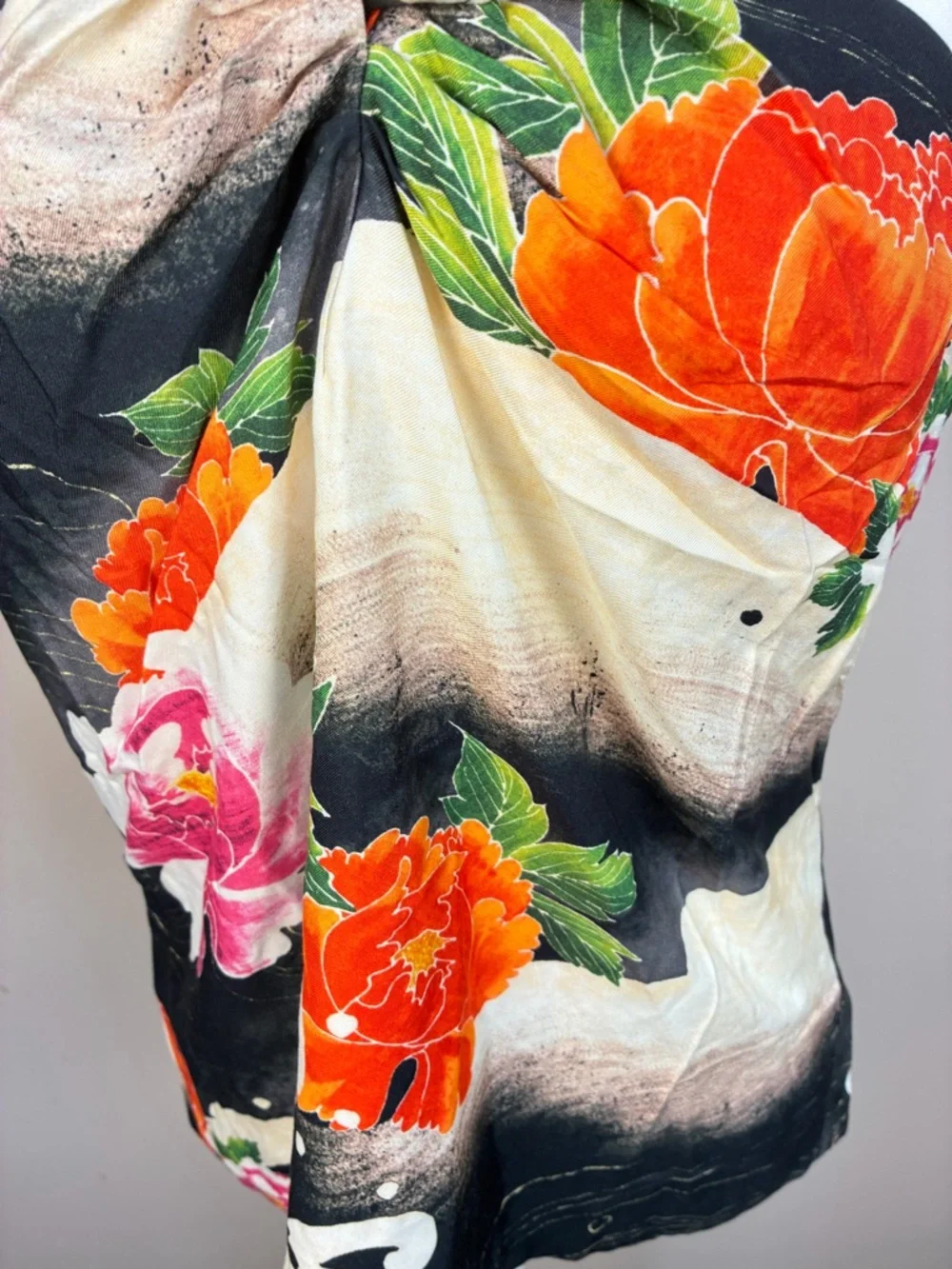 NWTs Natori Mayumi Cotton Silk Blouse - Picture 9 of 12